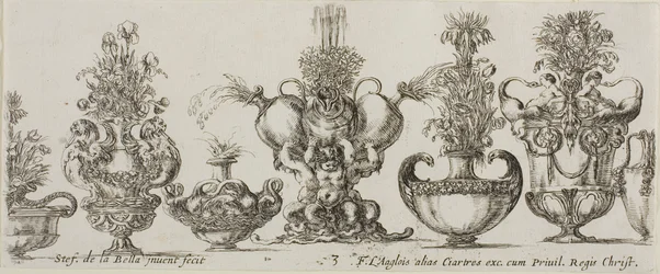 Planche trois de la Collection de divers vases