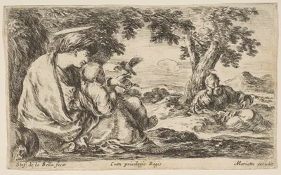 Repos pendant la fuite en Égypte, vers 1641