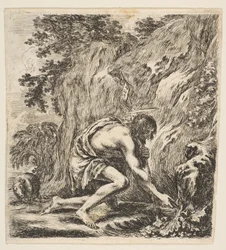 Saint Jean-Baptiste puisant de l