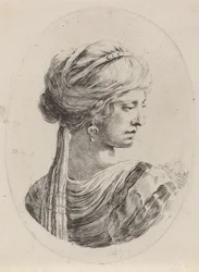Sultane en turban voilé, vue de dos, 1649-1650