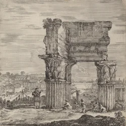 Temple de la Concorde et Forum romain, 1656