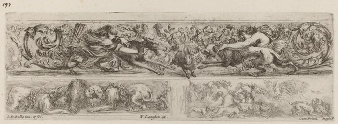 Trois bandes ornementales, probablement 1648