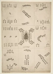 Diverses figures de ballet équestre