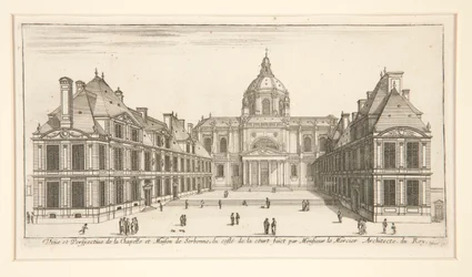 Vue et perspective de la Chapelle et Maison de Sorbonne