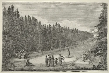 Vues de la Villa de Pratolino: La promenade des fontaines