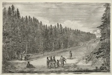 Vues de la Villa de Pratolino : La Promenade des Fontaines