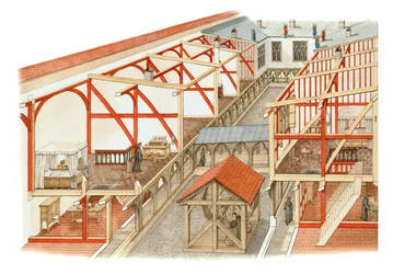 Cour des chanoines, Château de Windsor, c.1500-1535