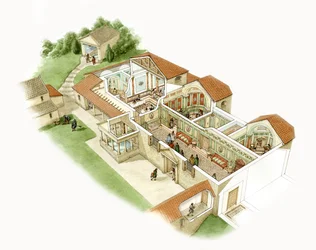 Villa romaine de Chedworth, c.380-390 après J.-C.