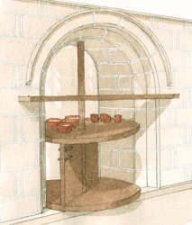 Office médiéval, Abbaye de Fountains, Yorkshire, c.1200-1520