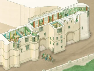Galerie nord de la reine Elizabeth I au château de Windsor, Berkshire