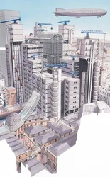 Le bâtiment Lloyds, City de Londres, vers 1987-1995