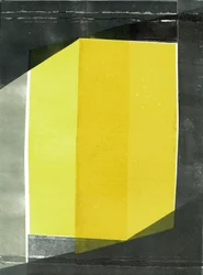 Oblique I, 2020, monoprint on paper