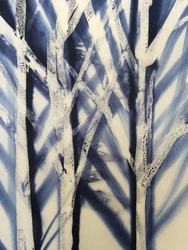 Arbre II, 2016 (cire sur tissu)