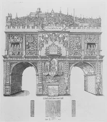 Un arc de triomphe, gravé par William Kip