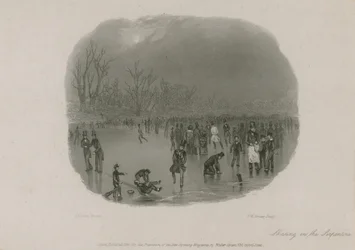 Patinage sur la Serpentine, Hyde Park, Londres