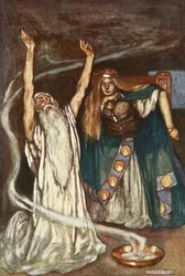 La reine Maeve et le druide, illustration de 