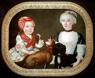 Portrait de deux jeunes filles