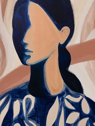 Élégant profil bleu