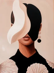 Portrait abstrait fluide