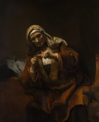 Vieille femme se coupant les ongles, ca. 1655-60