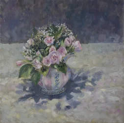 Œillets dans un pichet rayé, 2013
