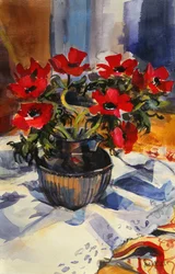 Anémones rouges, 1994