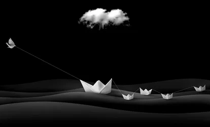 Le voyage du bateau en papier