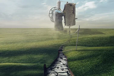 Coudre la terre fissurée