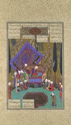 Zal consulte les mages, Folio 73v du Shahnama Livre des Rois