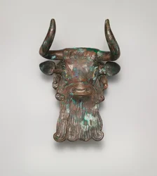 Ornement de tête de taureau pour une lyre, vers 2600-2350 av. J.-C.