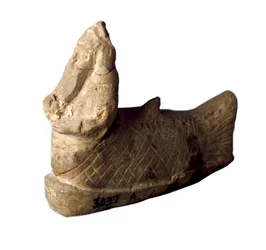 Civilisation sumérienne : statuette en terre cuite d