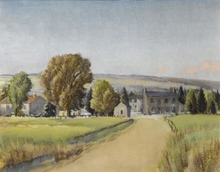 Route vers le village, vers 1900