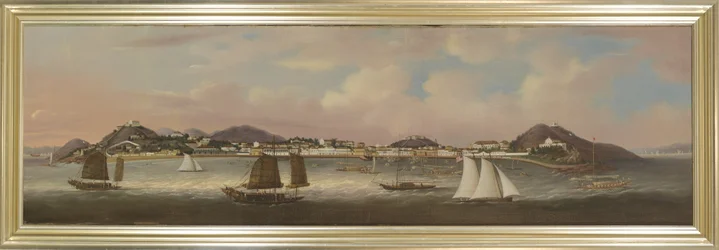 Vue de la Praya Grande, Macao, vers 1850 (huile sur toile)