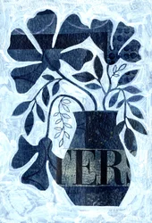 Vase Indigo Floral