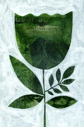 Fleur verte texturée