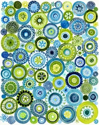 Cercles floraux fantaisistes