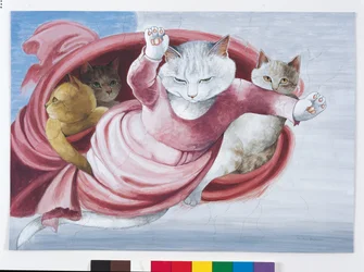 Illustration de Cats Galore! A Compendium of Cultured Cats (pub. 2015)