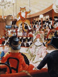 Illustration de Cats Galore! A Compendium of Cultured Cats (pub. 2015)