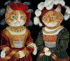 Illustration de Cats Galore! A Compendium of Cultured Cats (pub. 2015)