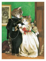 Illustration de Pre-Raphaelite Cats (pub. 1999)