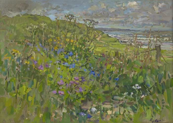 Fleurs de la falaise près de Berwick