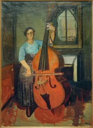 Femme avec contrebasse