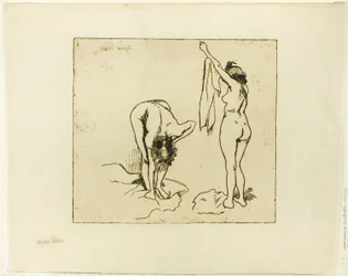 Deux femmes se séchant