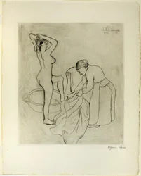 Femme aux gros seins et vieille femme