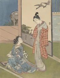 Une fille écrivant une lettre, 18ème siècle