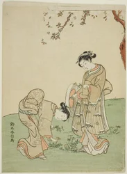 Cueillir des fleurs de printemps
