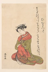 La courtisane Itsuhata avec sa pipe