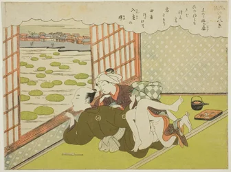 La maîtresse du soir à Ueno (Ueno no bansho), de la série "Huit vues à la mode d