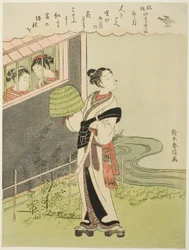 Le Quatrième Mois (Uzuki), de la série "Versions populaires des poètes immortels en quatre saisons (Fuzoku shiki kasen)"
