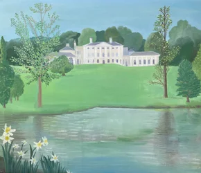 Kenwood House from the Lake, 2025 (huile sur lin)